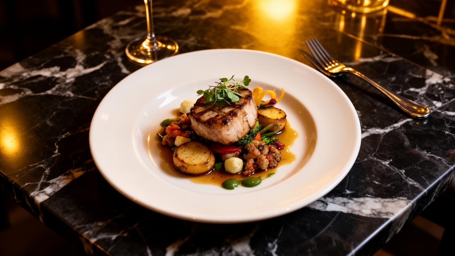 Gourmet cuisine at Aurora Bistro